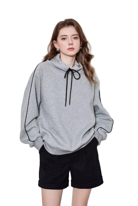 Damen-Sweatshirt mit Kapuze und Kordelzug