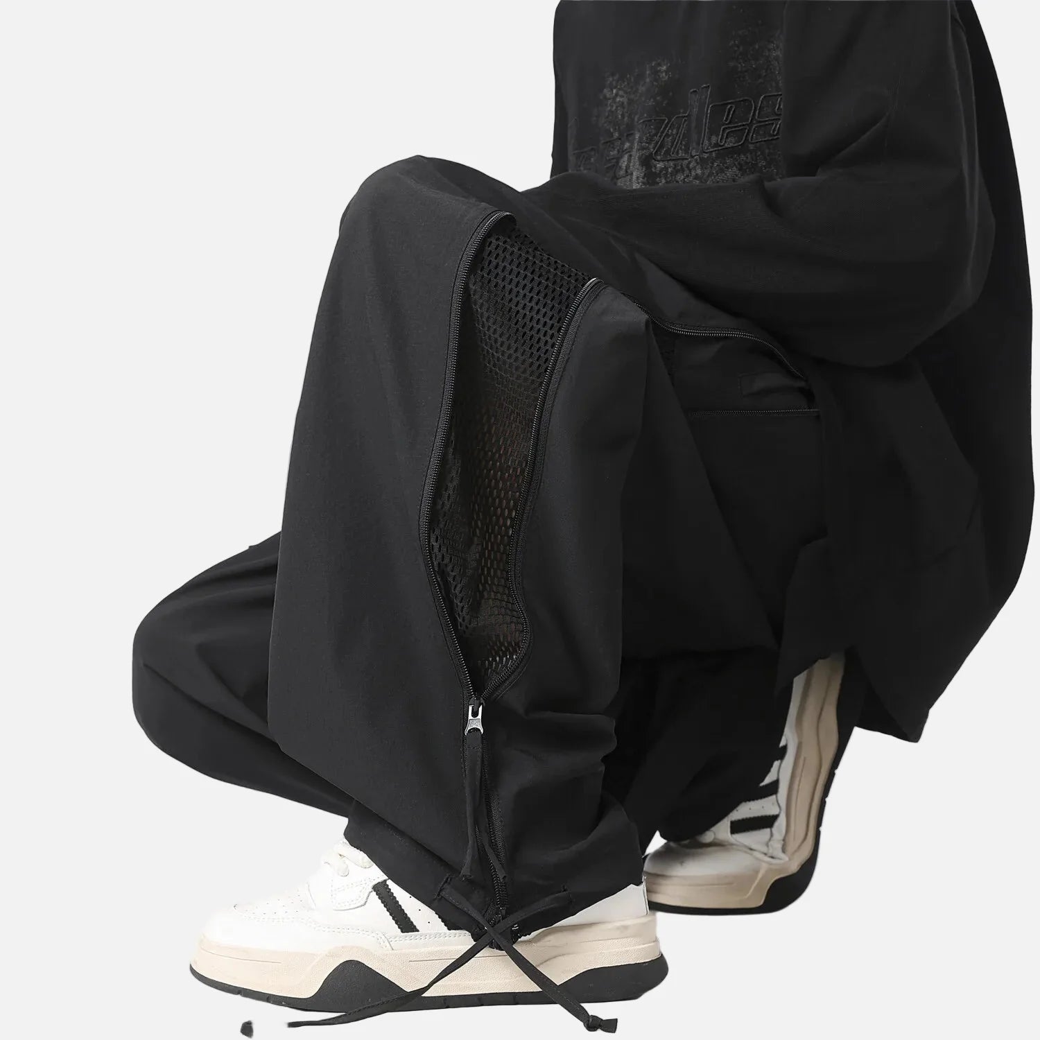 Y2K Oversized Jogginghose im amerikanischen Stil mit Kordelzug