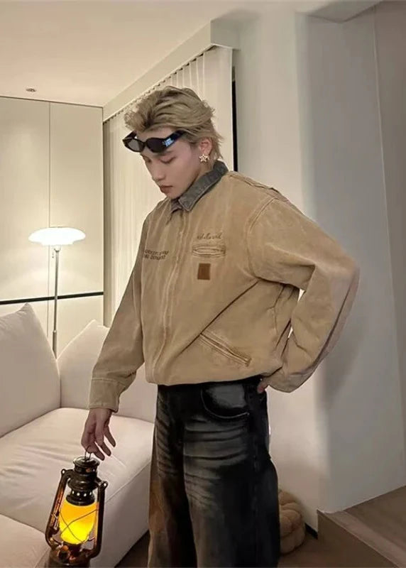 Veste en jean vintage américaine tendance à dégradé