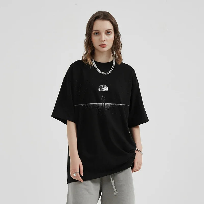 T-shirt noir Lunar Dreamer