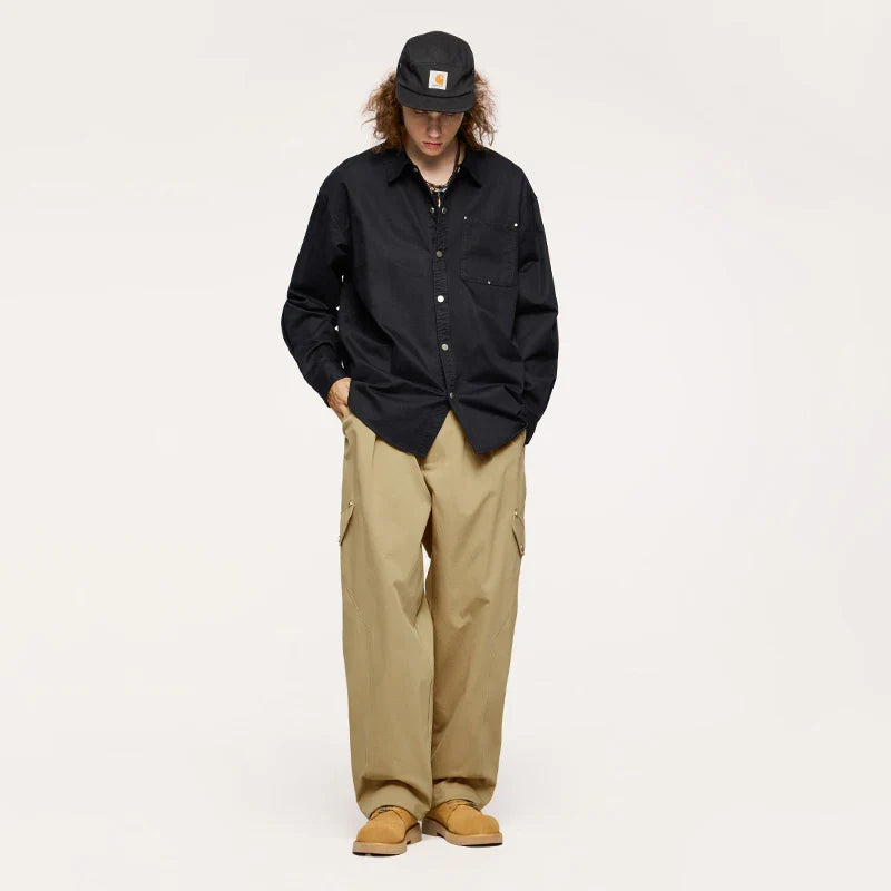 Y2K Cargohose mit weitem Bein und elegantem Schnitt
