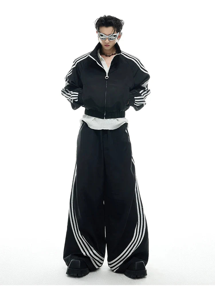 Luxuriöse, lässige Designer-Jogginghose mit Streifenmuster