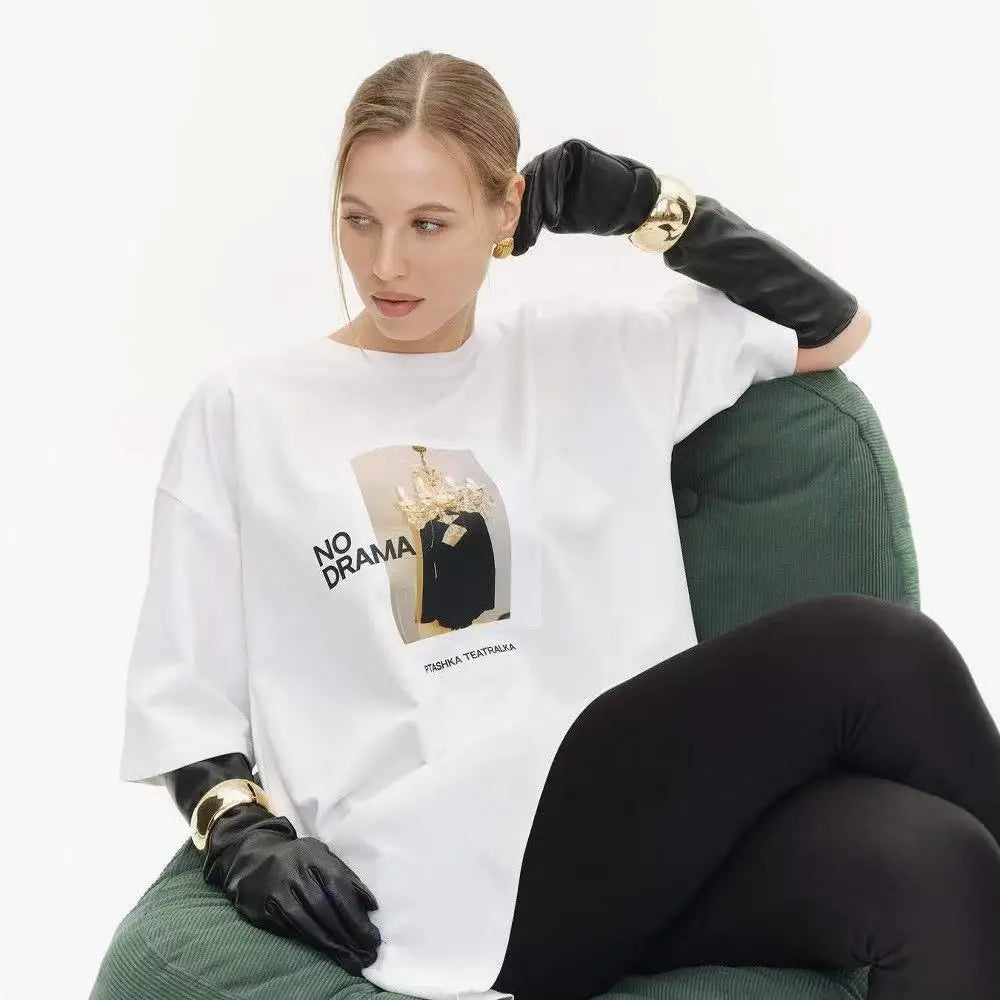 Stylish European Cool Summer Print T-Shirt