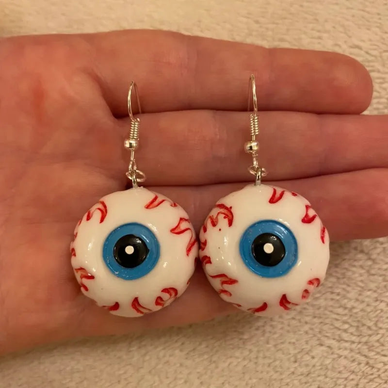 Boucles d'oreilles œil gothiques originales en résine
