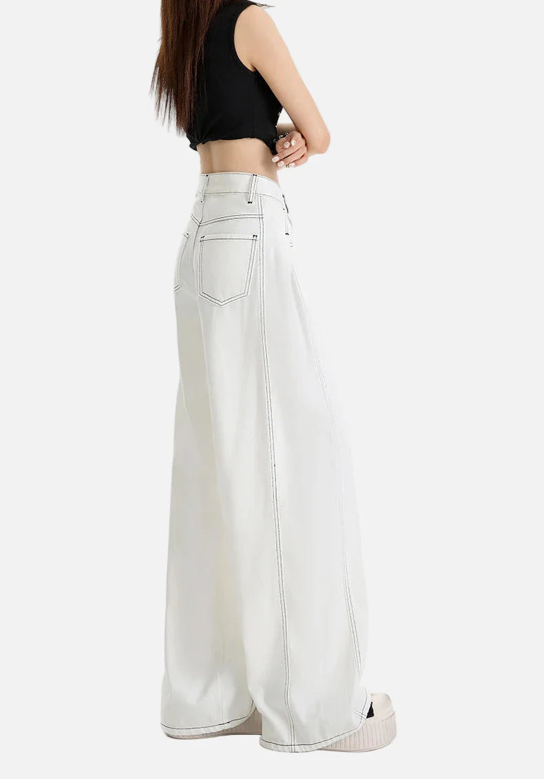 Gemütliche Sommerjeans aus Lyocell mit weitem Bein