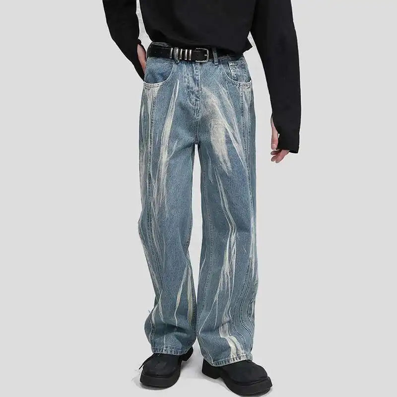Trendige, batikgefärbte Baggy-Jeans – super bequem!