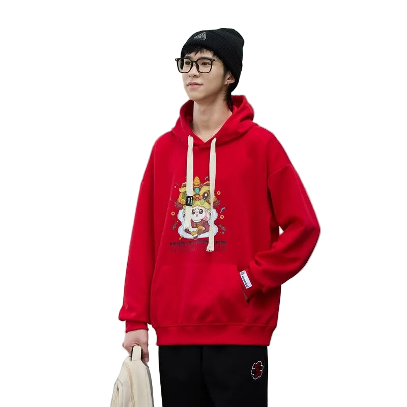 Koreanischer Street-Sport-Grafik-Hoodie