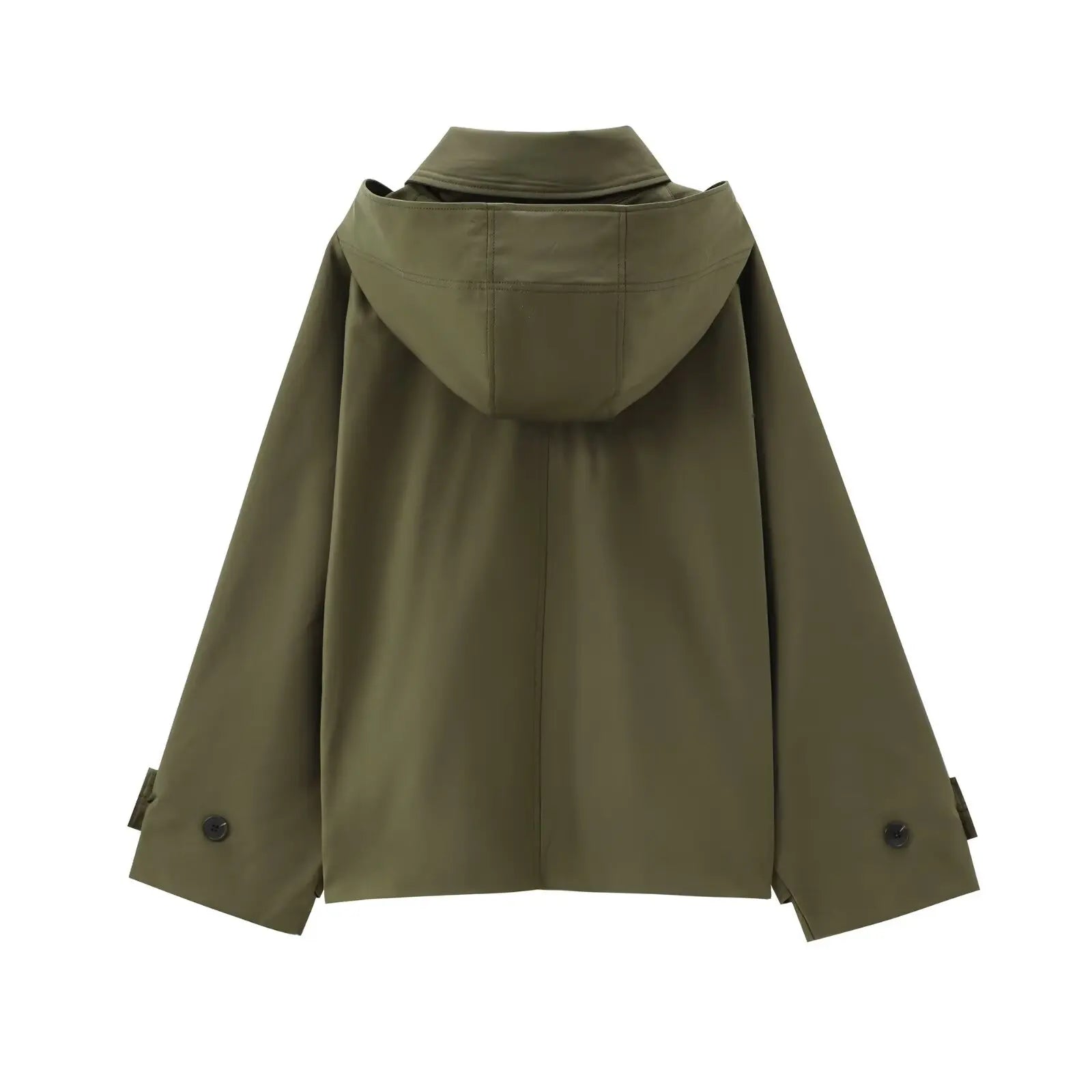 Kapuzen-Windjacke mit langen Ärmeln