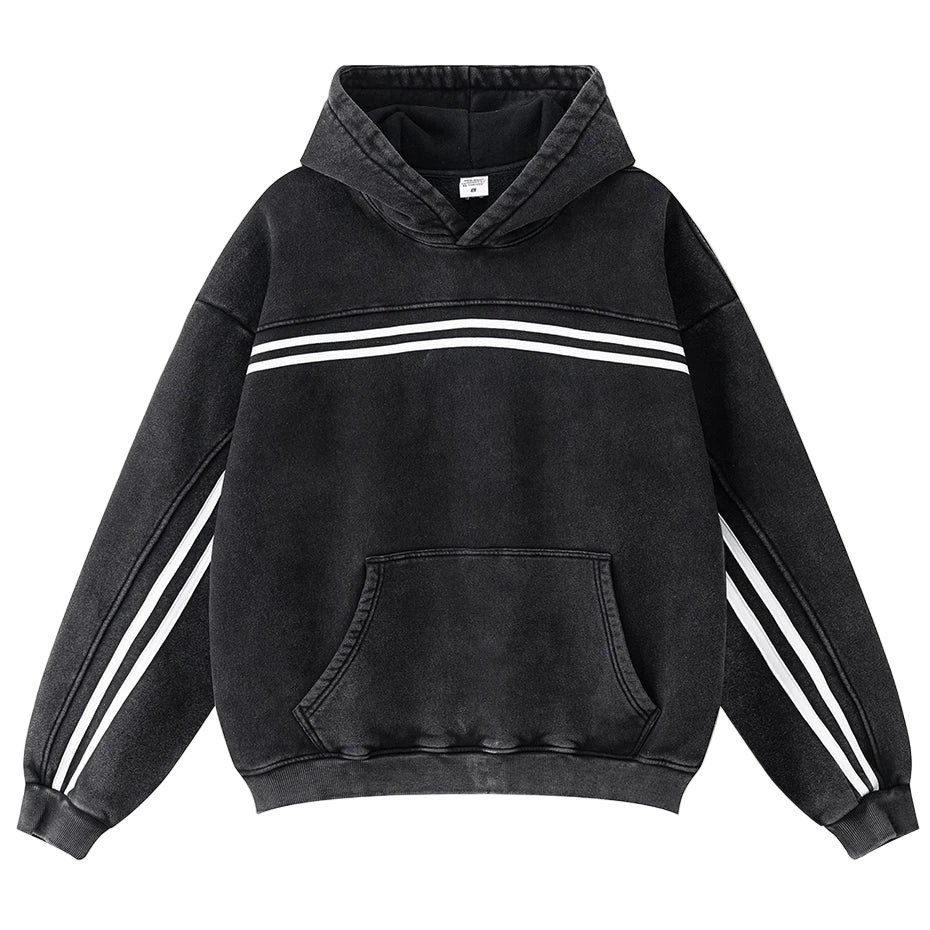 Washed Black Pullover Hoodie