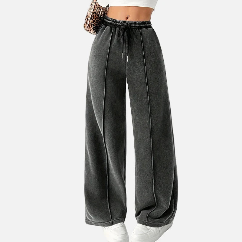 Stylische Y2K-Jogginghose mit Kordelzug und weitem Bein
