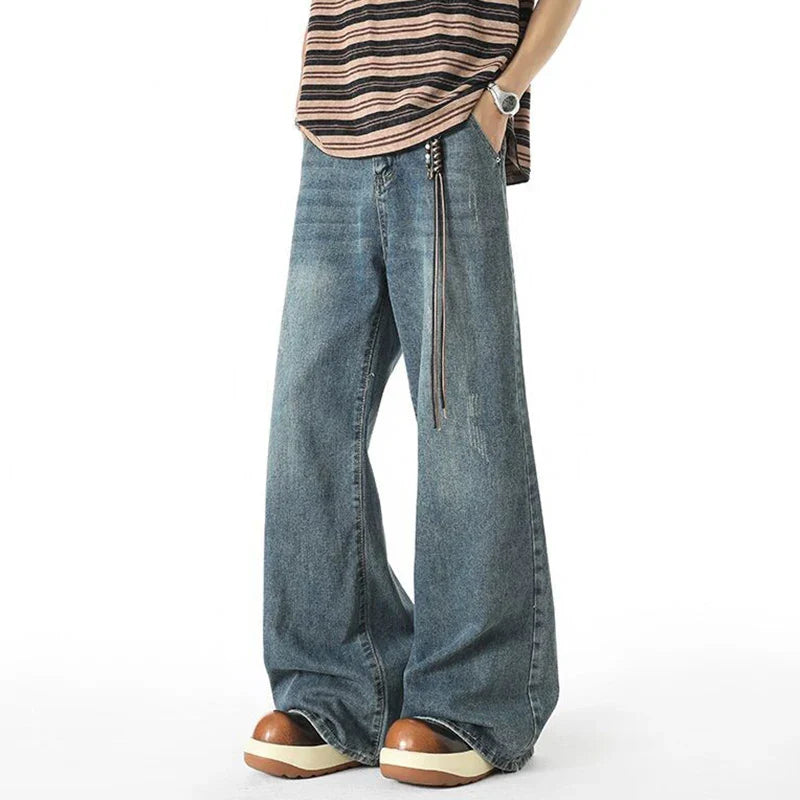Cleanfit Freizeitjeans im koreanischen Stil, einfarbig