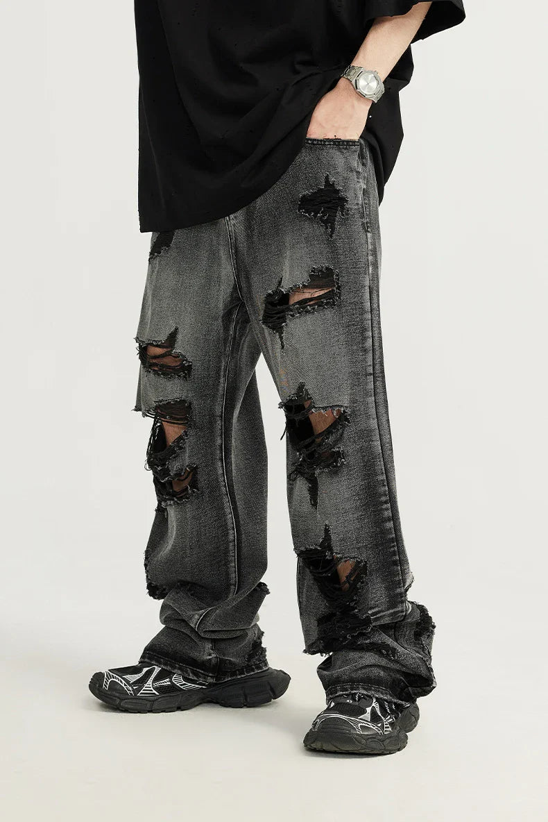 Vintage Jeans mit Rissen und Waschung