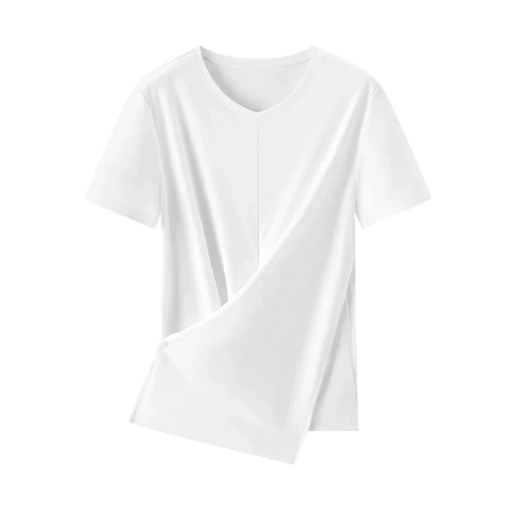 T-shirt court en coton à manches courtes