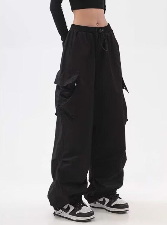 Baggy Cargohosen mit elastischem Bund