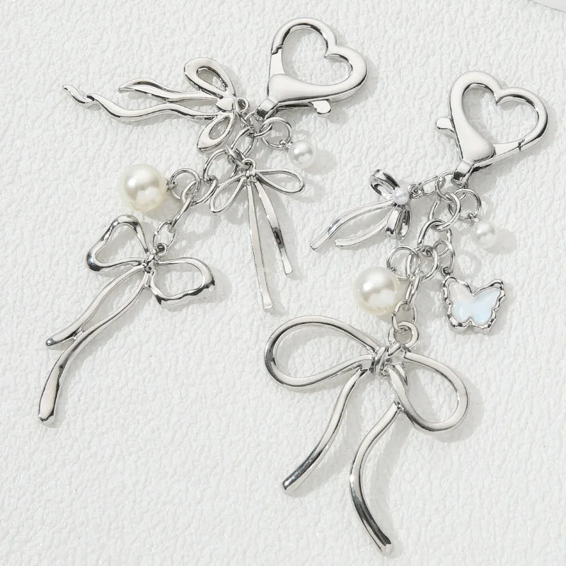 Heart & Bow Butterfly Keychain