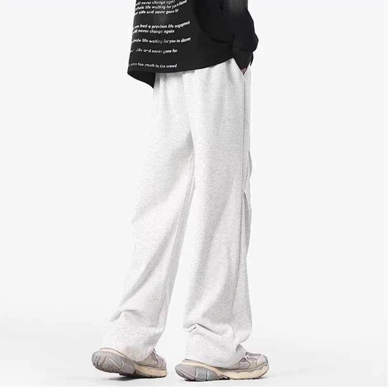 Coole und bequeme Hip-Hop-Sweatpants mit Falten und weitem Bein