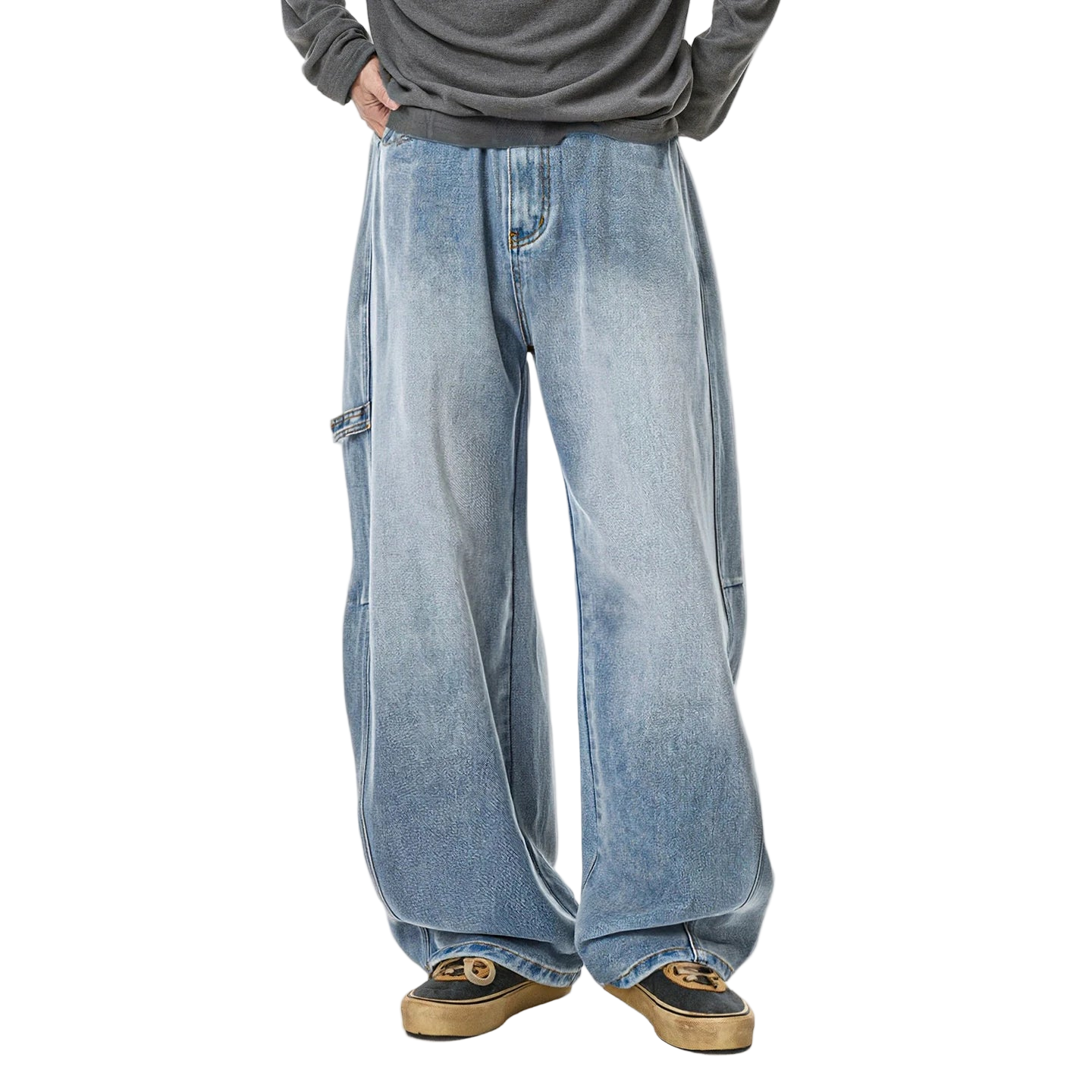 Wide-Leg Vintage Cargo Men’s Jeans