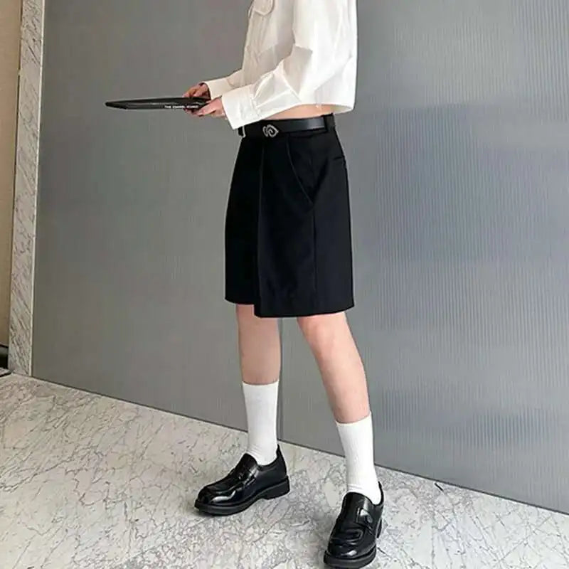 Elegante Herren-Shorts in Unifarben im koreanischen Stil