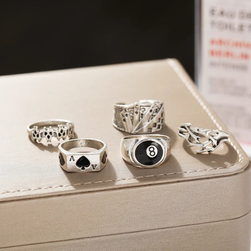 5 Pieces Billiards Casino Rings