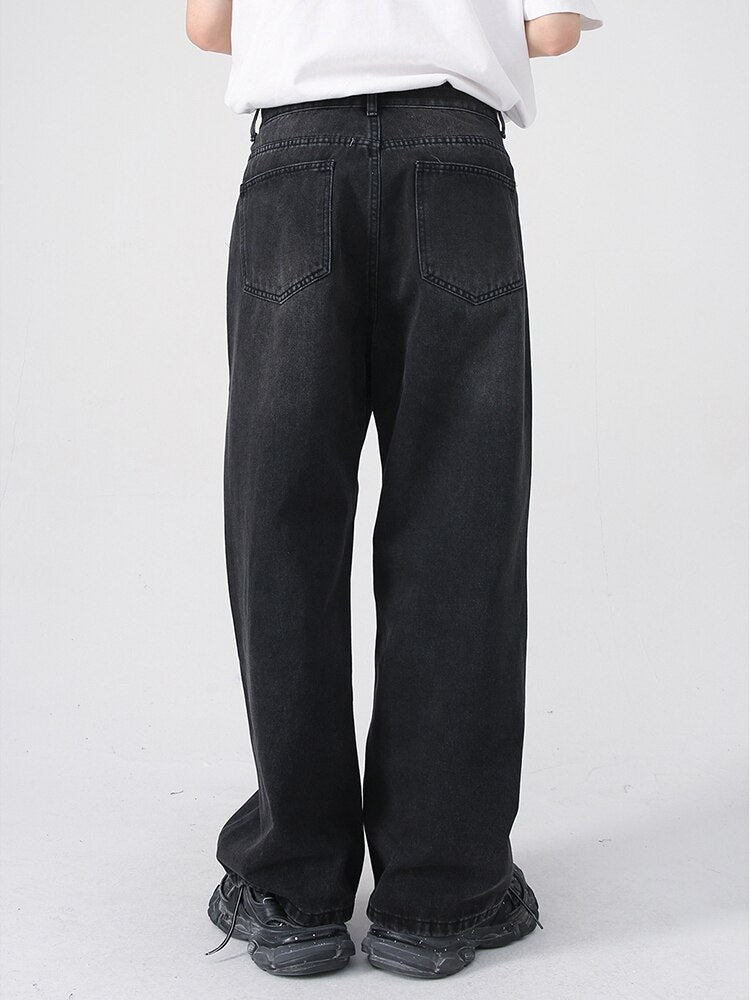 Jean vintage noir à jambes larges