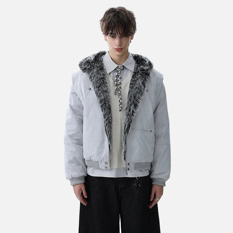 Stilvolle, langlebige Kapuzenjacke aus Kunstpelz