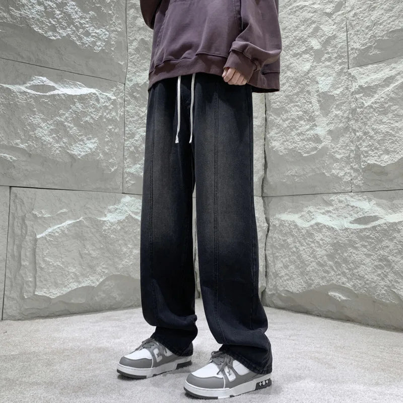 Schwarze Retro-Jeans für Herren