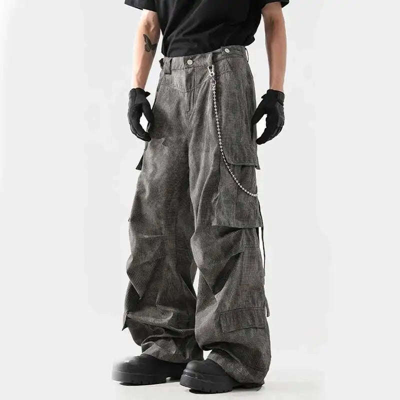 Pantalon cargo plissé chic