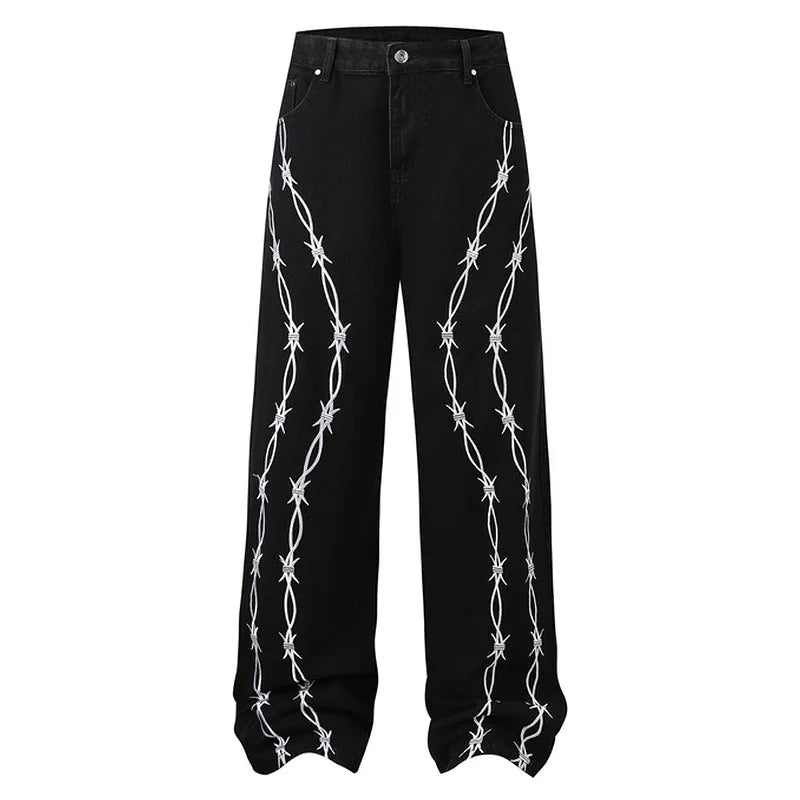 Barbed Wire Straight-leg Jeans