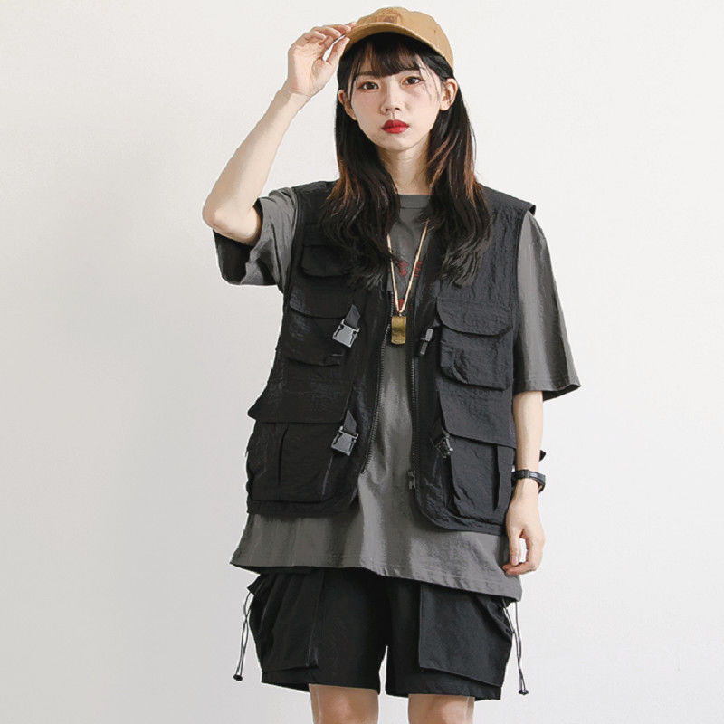 Gilet cargo multipoches pour femme