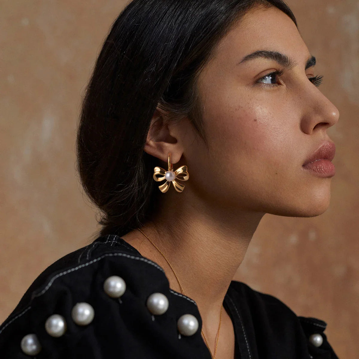 Pearl Bow Elegance Earrings