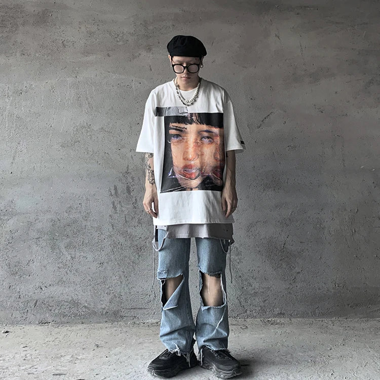 Vibrant Graphic Oversized for Daily T-Shirt