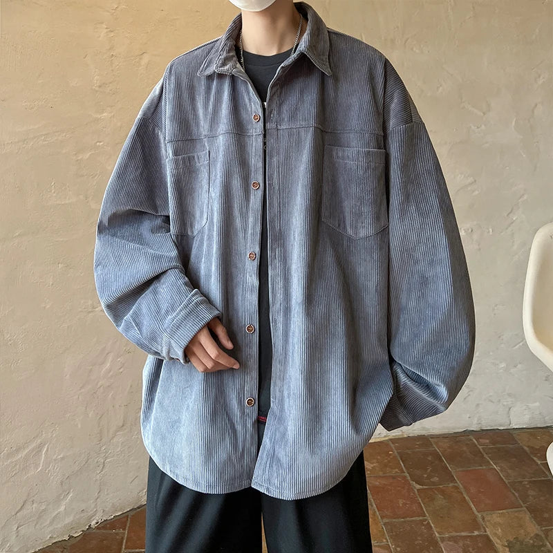Lockeres koreanisches Soft-Boy-Hemd