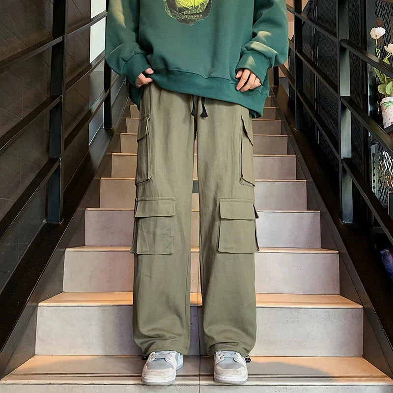 Streetwear Hio Hop Cargohose mit weitem Bein