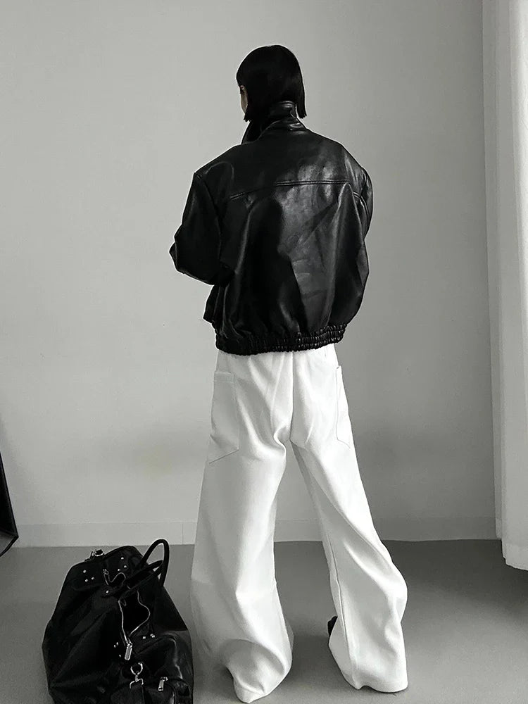 Strapazierfähige, schmal geschnittene, schicke, weiße, coole Hose
