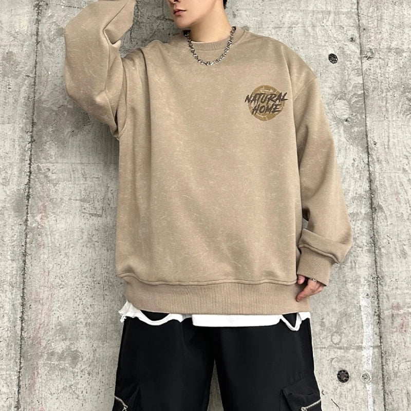 Sweatshirt im amerikanischen Hip-Hop-Stil mit Schaumstoffdruck