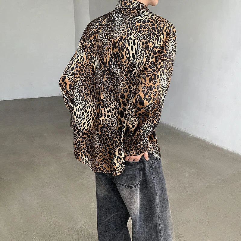 Elegantes Langarmhemd mit Leopardenmuster