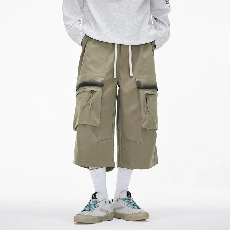 Schnelltrocknende, lockere Herren-Shorts mit weitem Bein