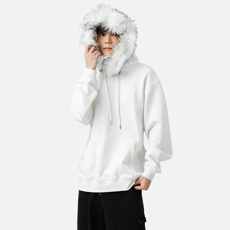 Amerikanischer schwerer Fleece-gefütterter Pelz-Hoodie