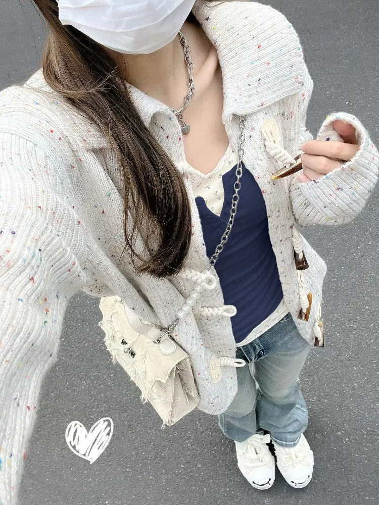T-Shirt mit süßem Blumenmuster und Patchwork-Spitze