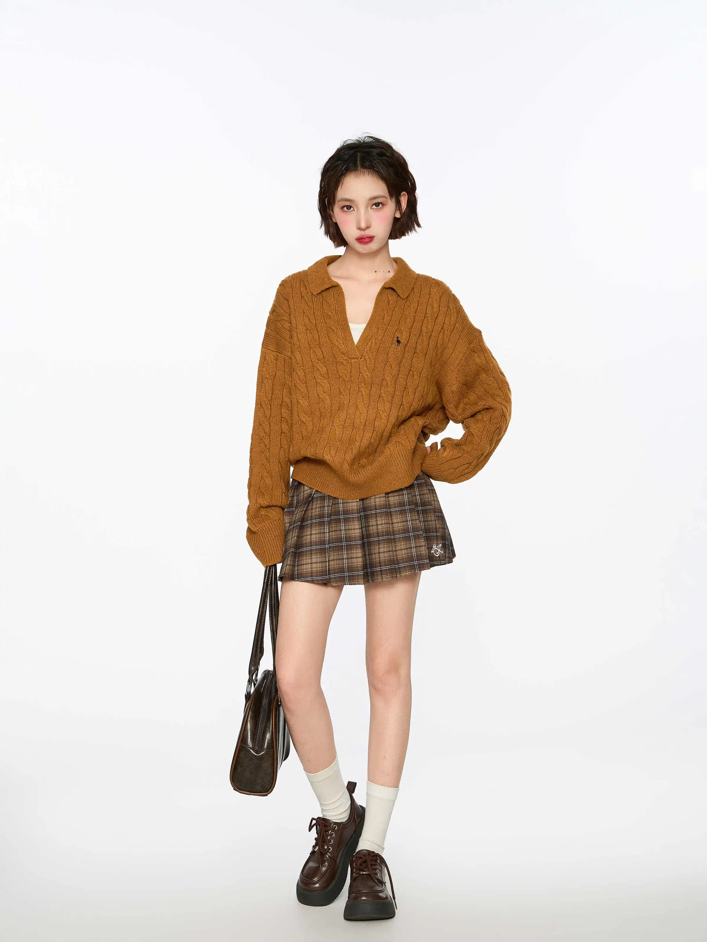 Pull jaune douillet en maille décontractée