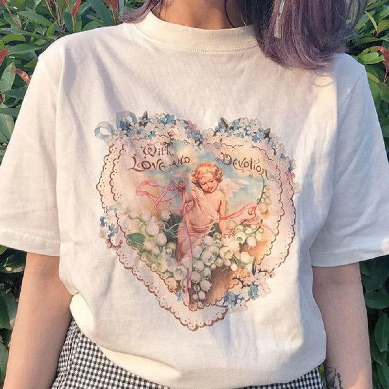 Herz-Cupido-T-Shirt