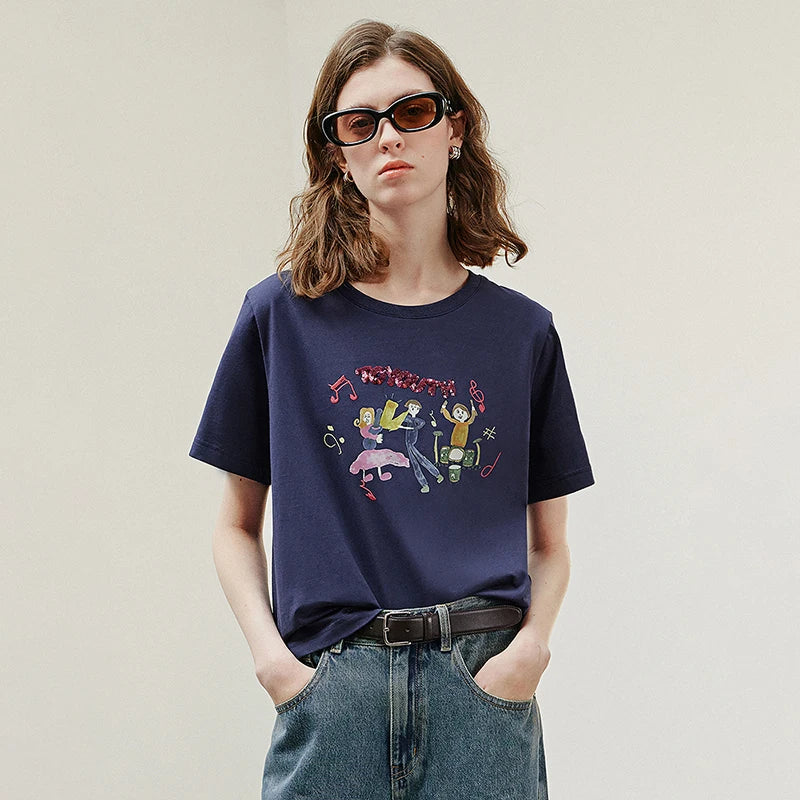 Stylish Spring Short Sleeve Womens T-Shirt