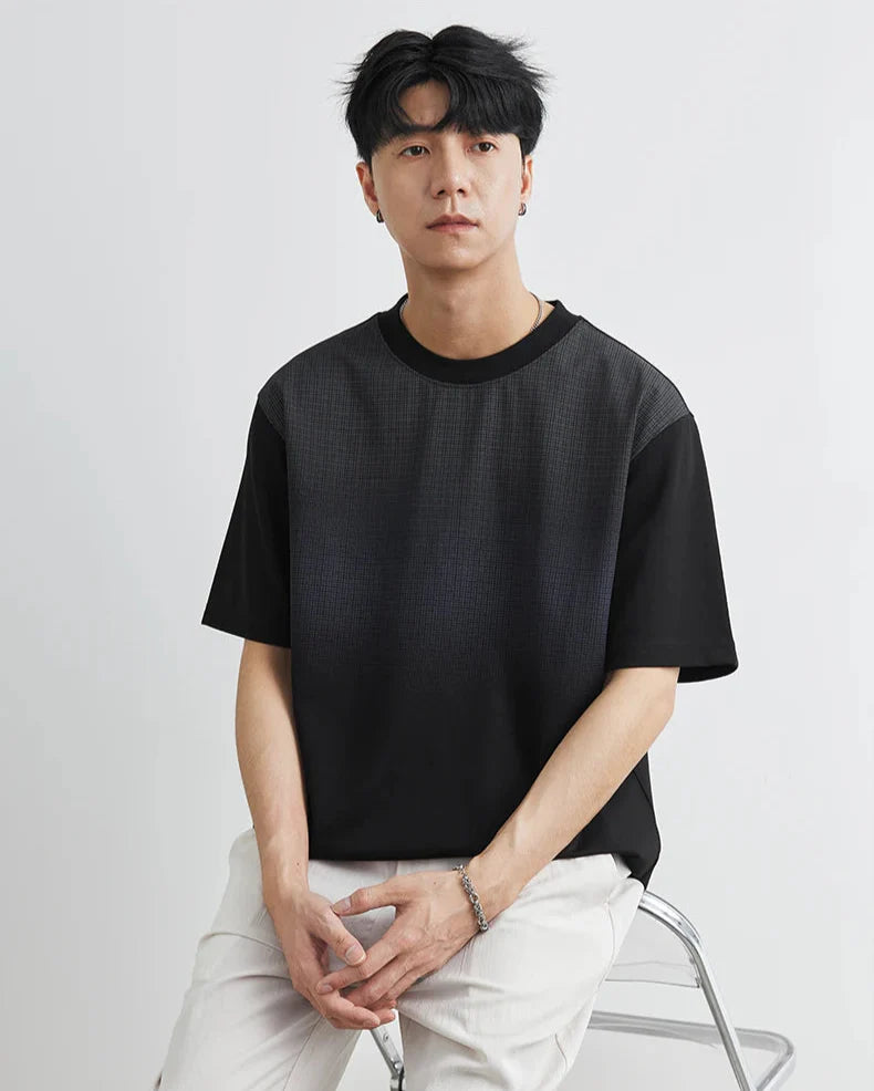 Men's Cool Gradient Color Loose Fit Short T-Shirt