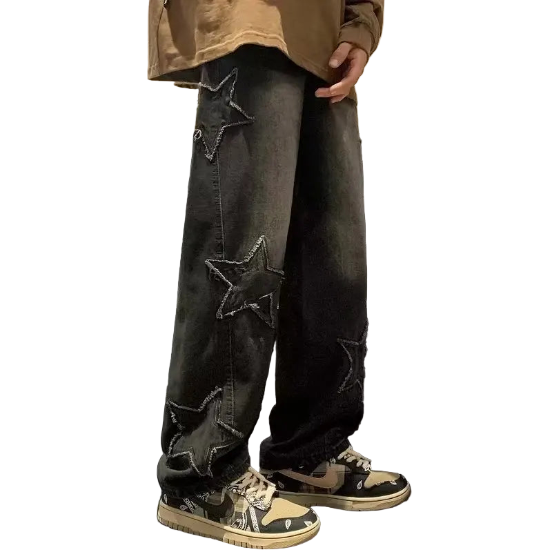 Y2k Star Embroidery Denim Jeans