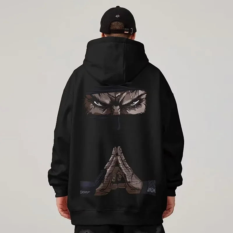 Vibrant Ninja Mudra Graphic Printed Hoodie