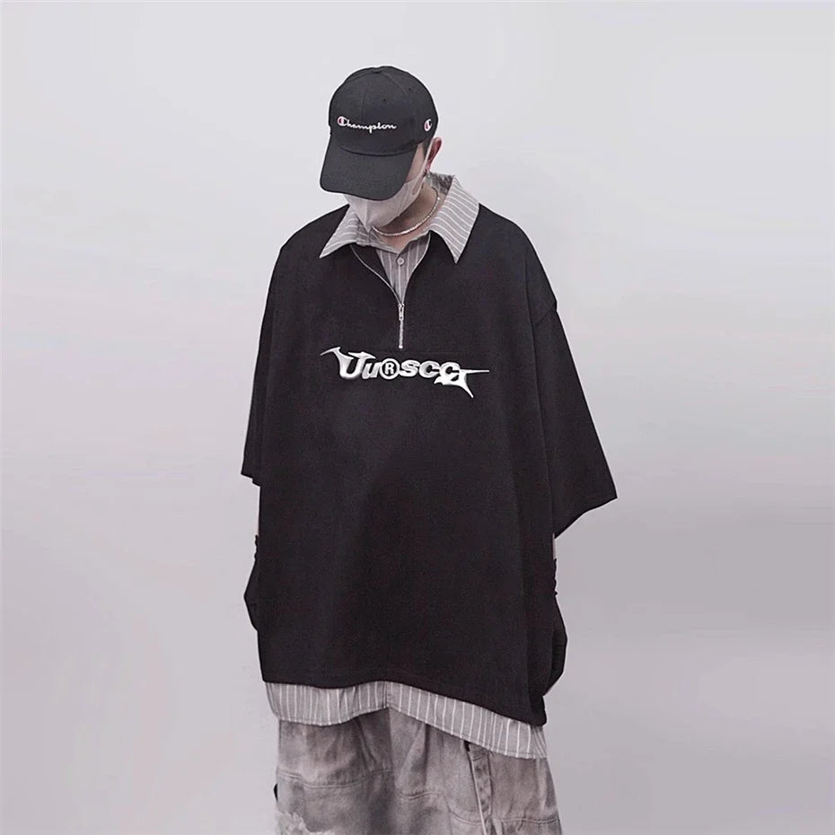 T-shirt polo oversize vintage punk