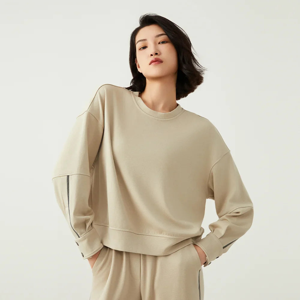 Luxuriöses Sweatshirt aus Acetatwolle