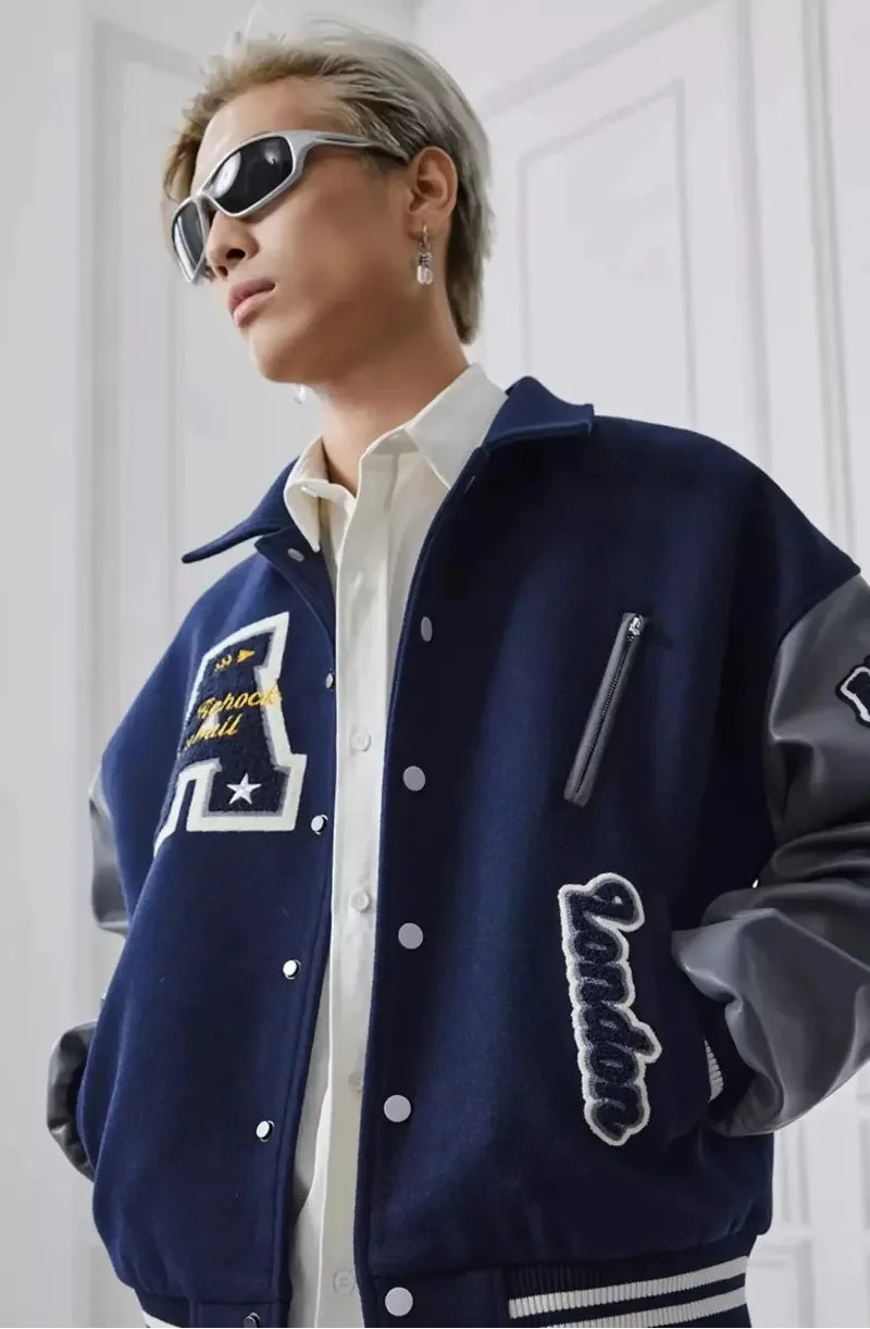 Veste universitaire de baseball brodée sans effort