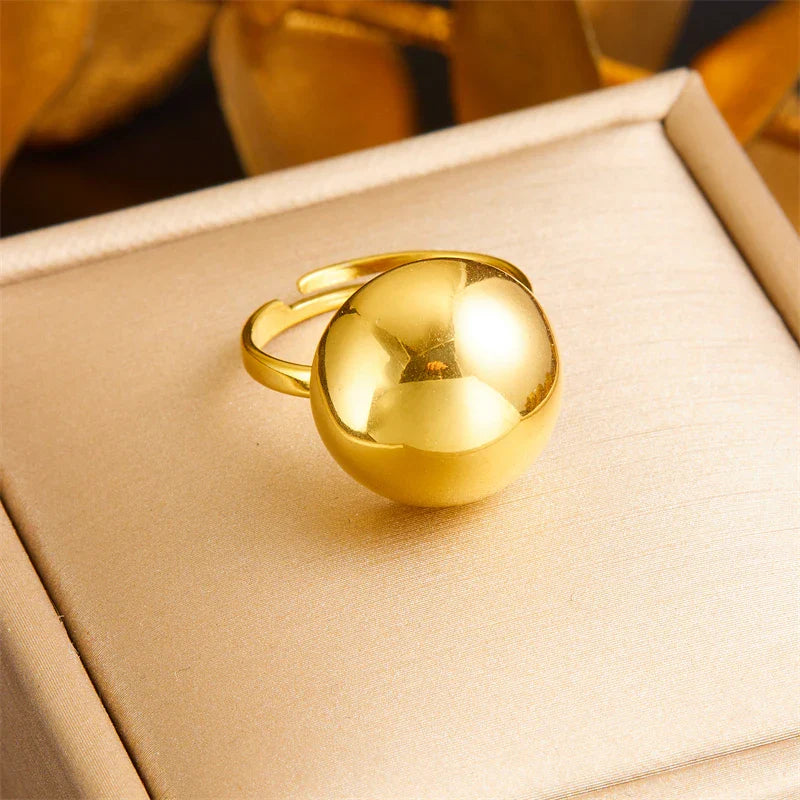 Gold Stainless Steel Open Finger Rings