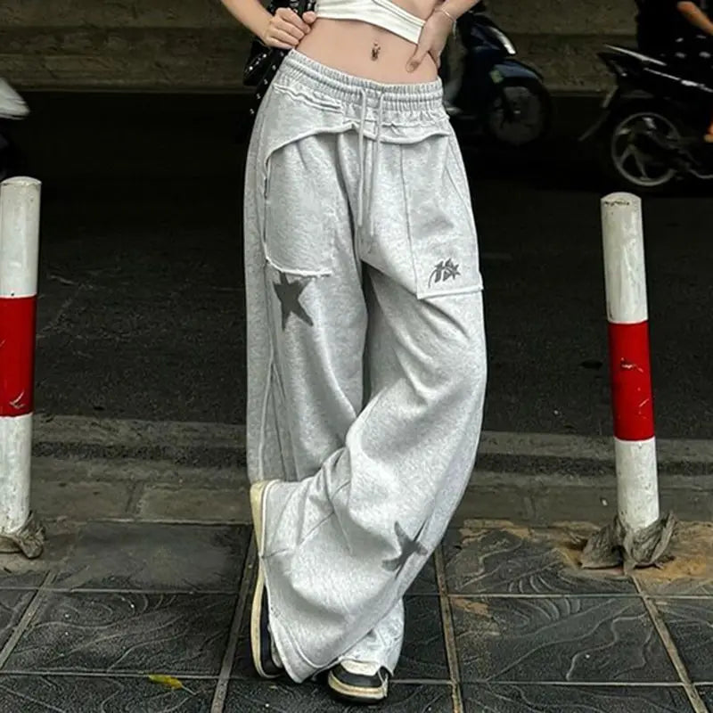 Pantalon de survêtement large et décontracté imprimé American Star